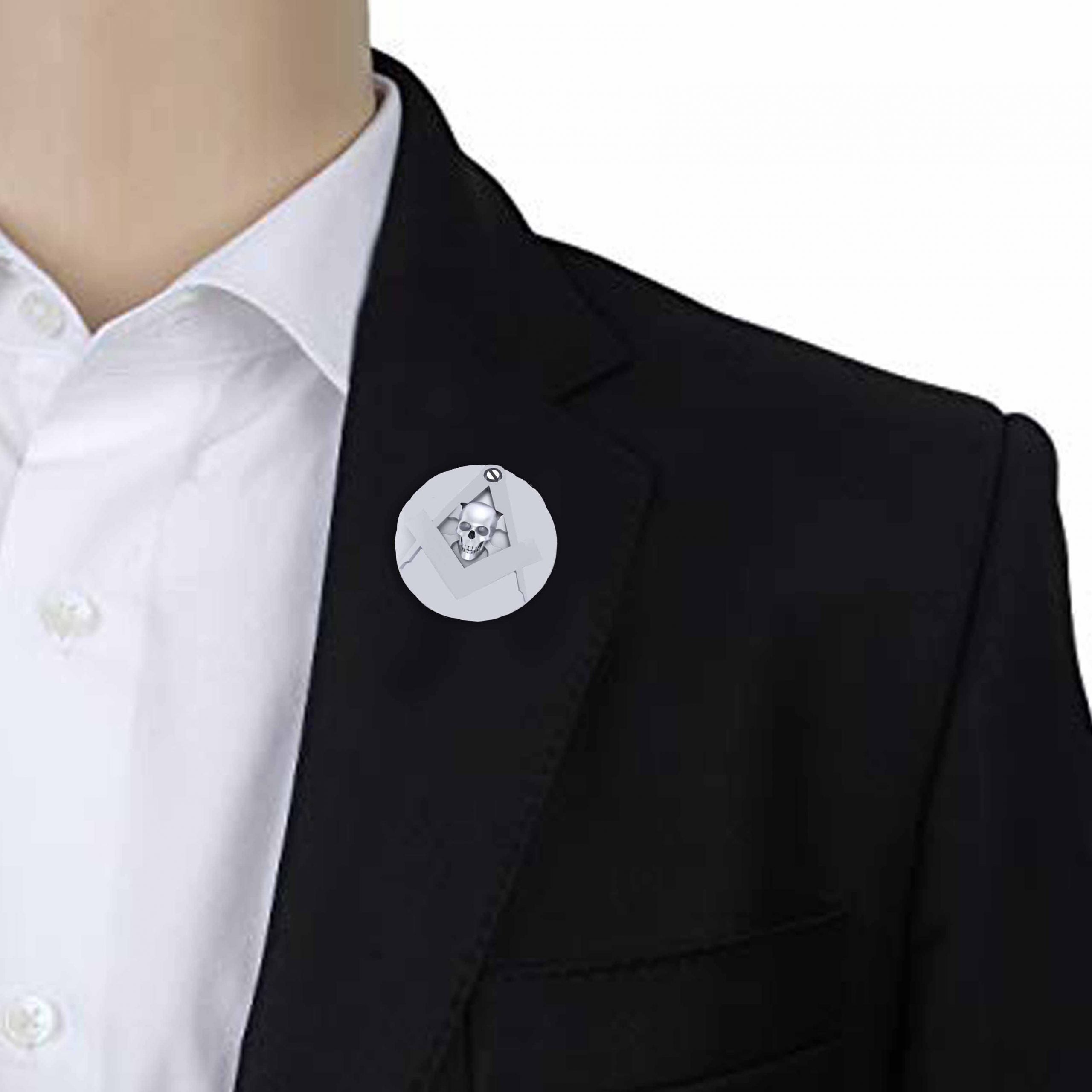 MASONIC SKULL AND CROSSBONES PIN