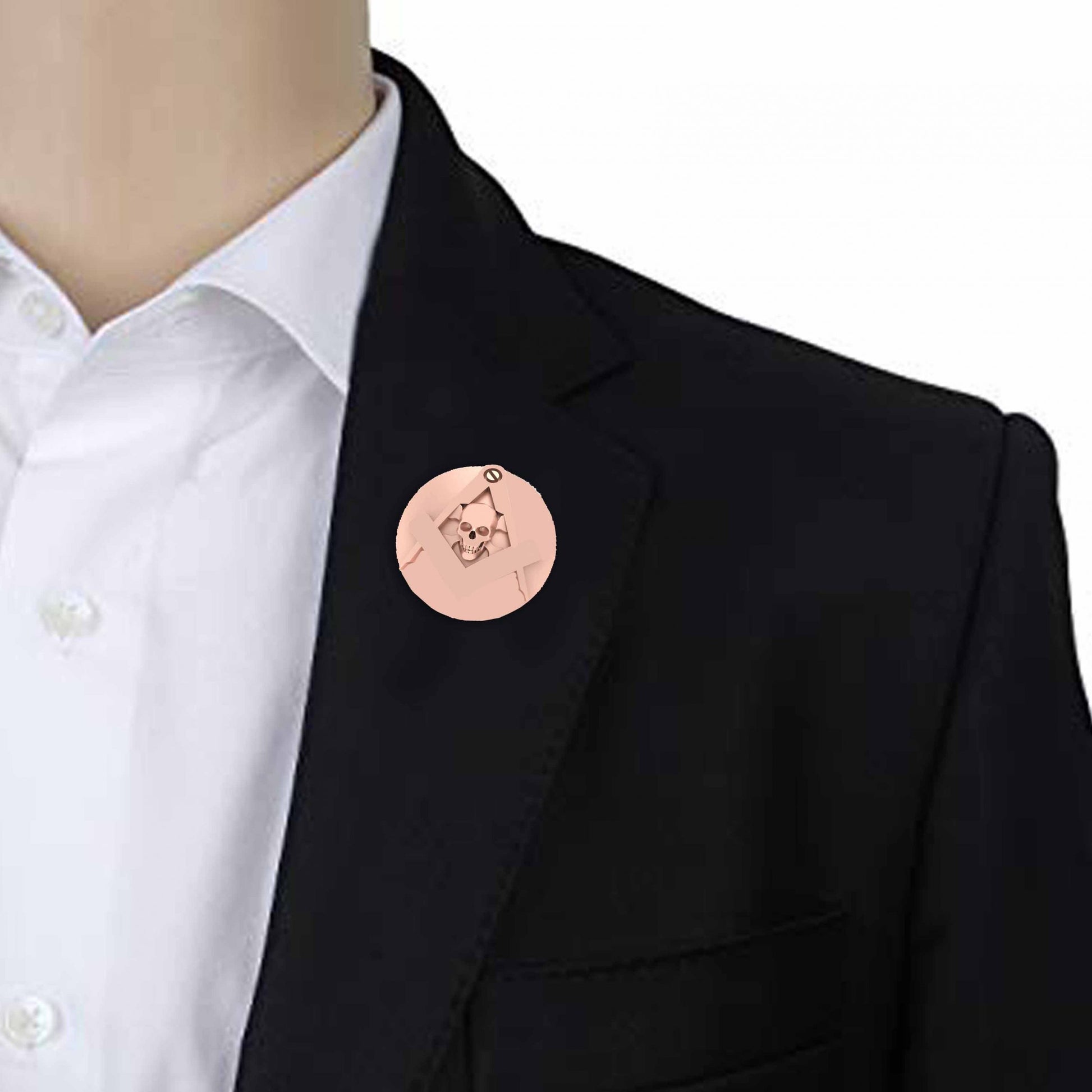 MASONIC SKULL AND CROSSBONES PIN