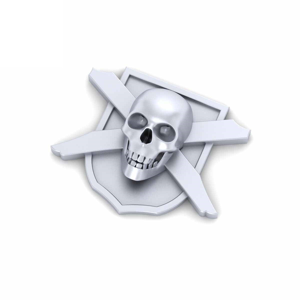 GOLD SKULL BROOCH PIN