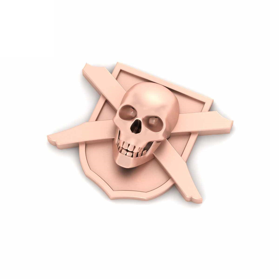 GOLD SKULL BROOCH PIN