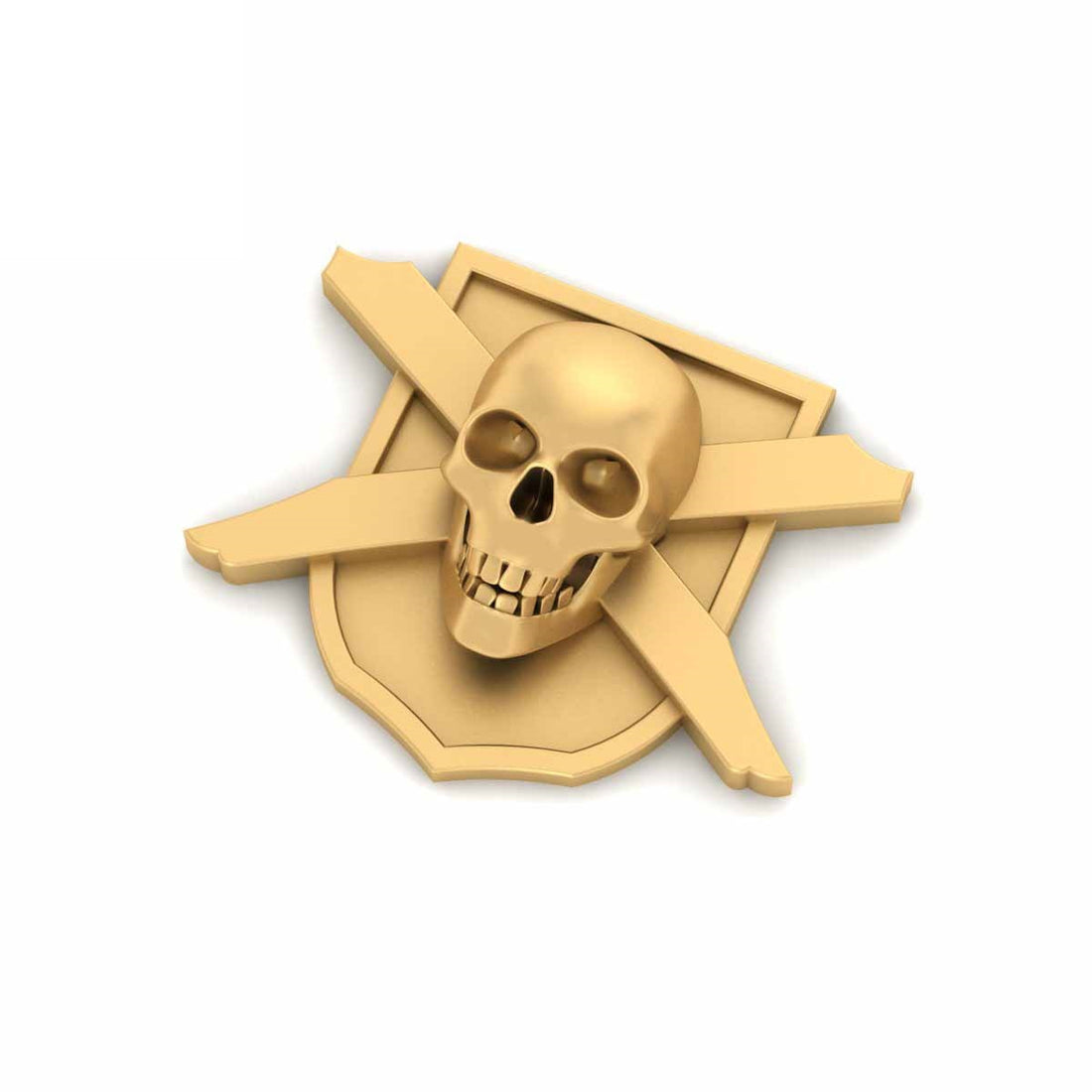GOLD SKULL BROOCH PIN