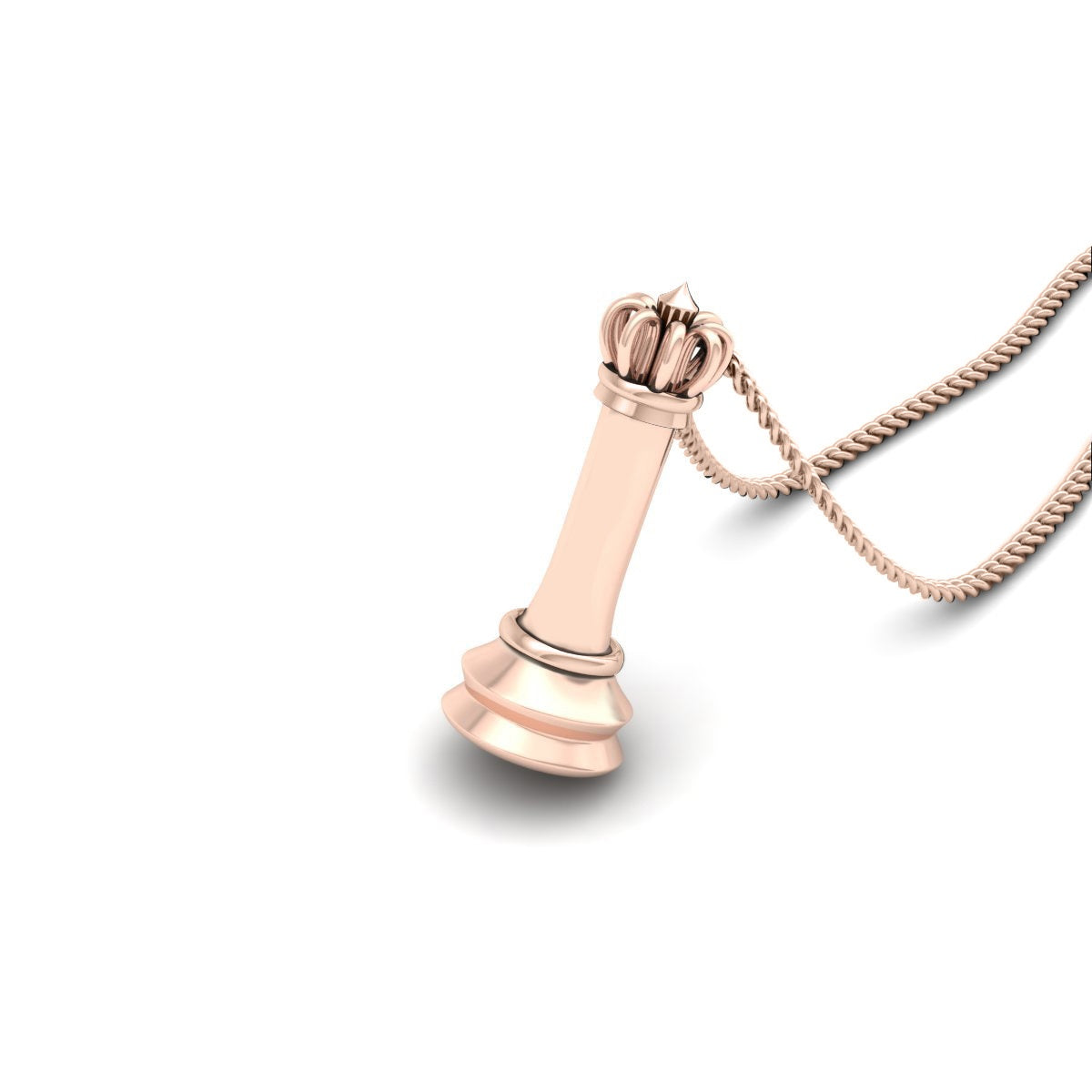 GOLD CHESS PIECE KING PENDANT