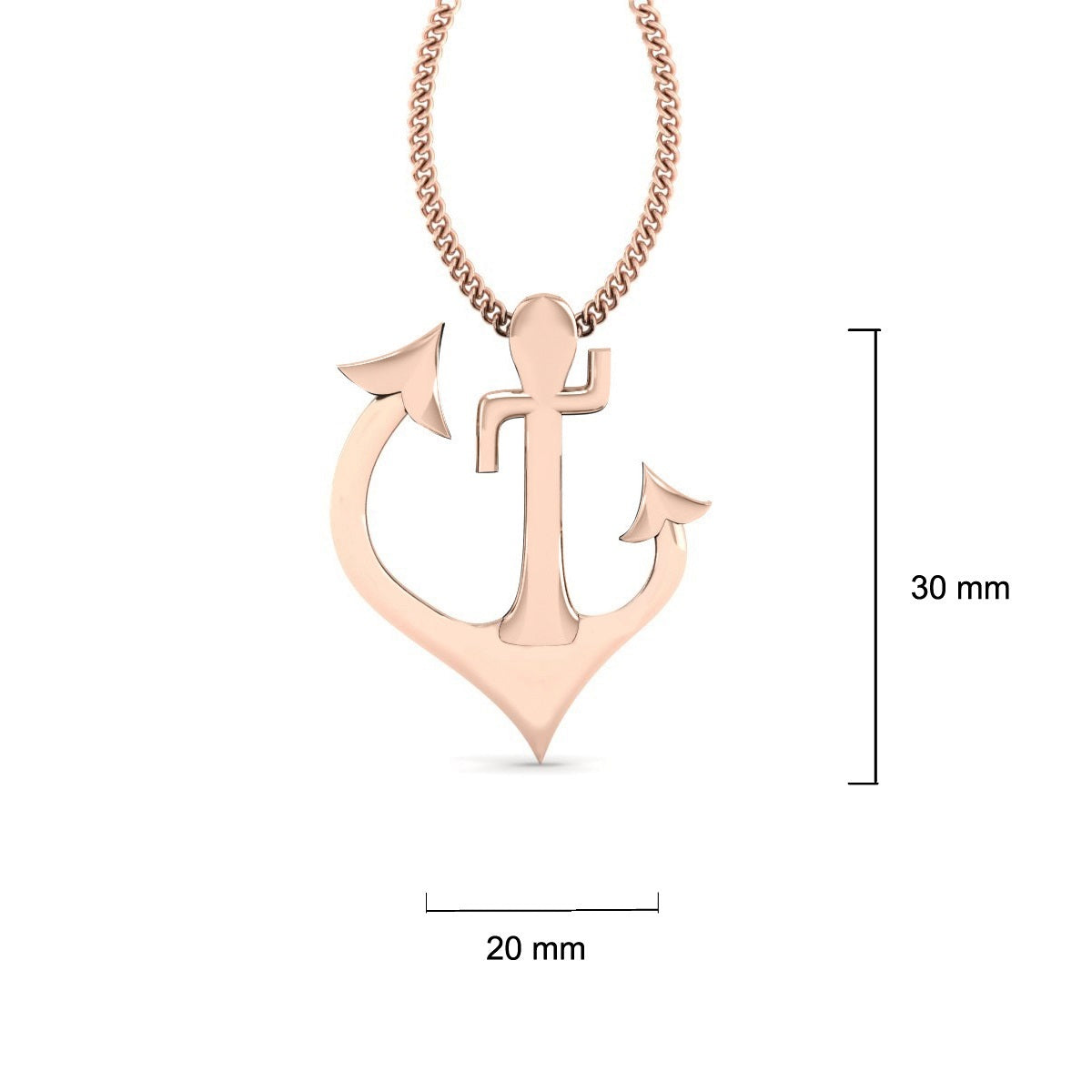 ROSE GOLD ANCHOR PENDANT