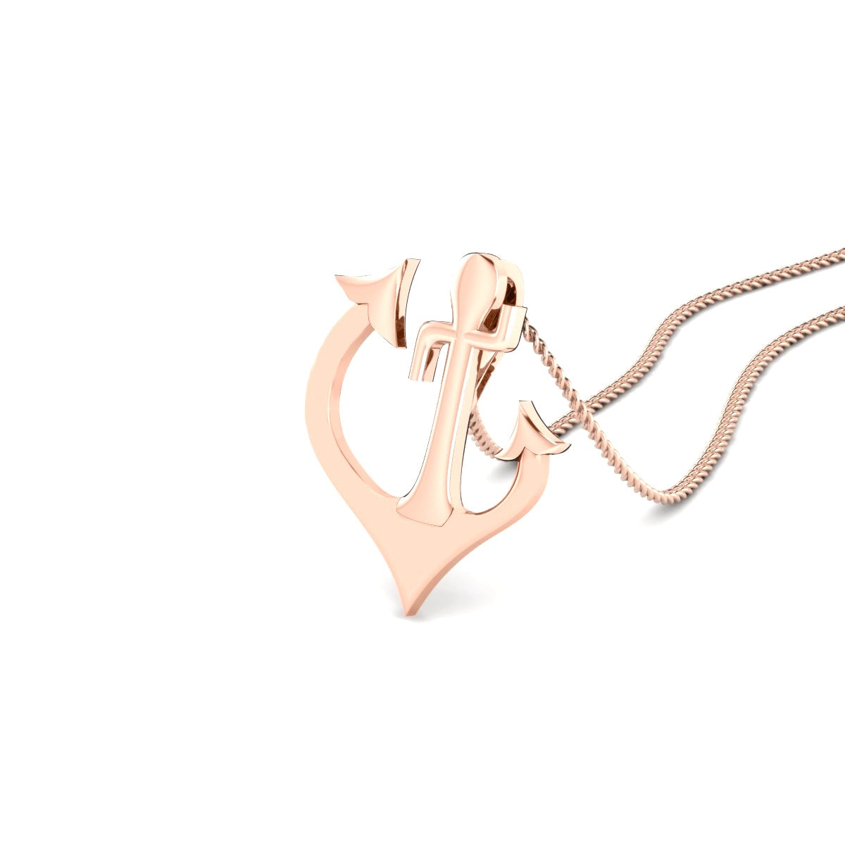 ROSE GOLD ANCHOR PENDANT