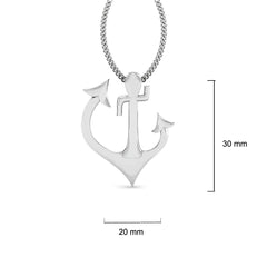 Nautical Anchor Pendant Locket Solid 925 Sterling Silver Anchor Jewelry