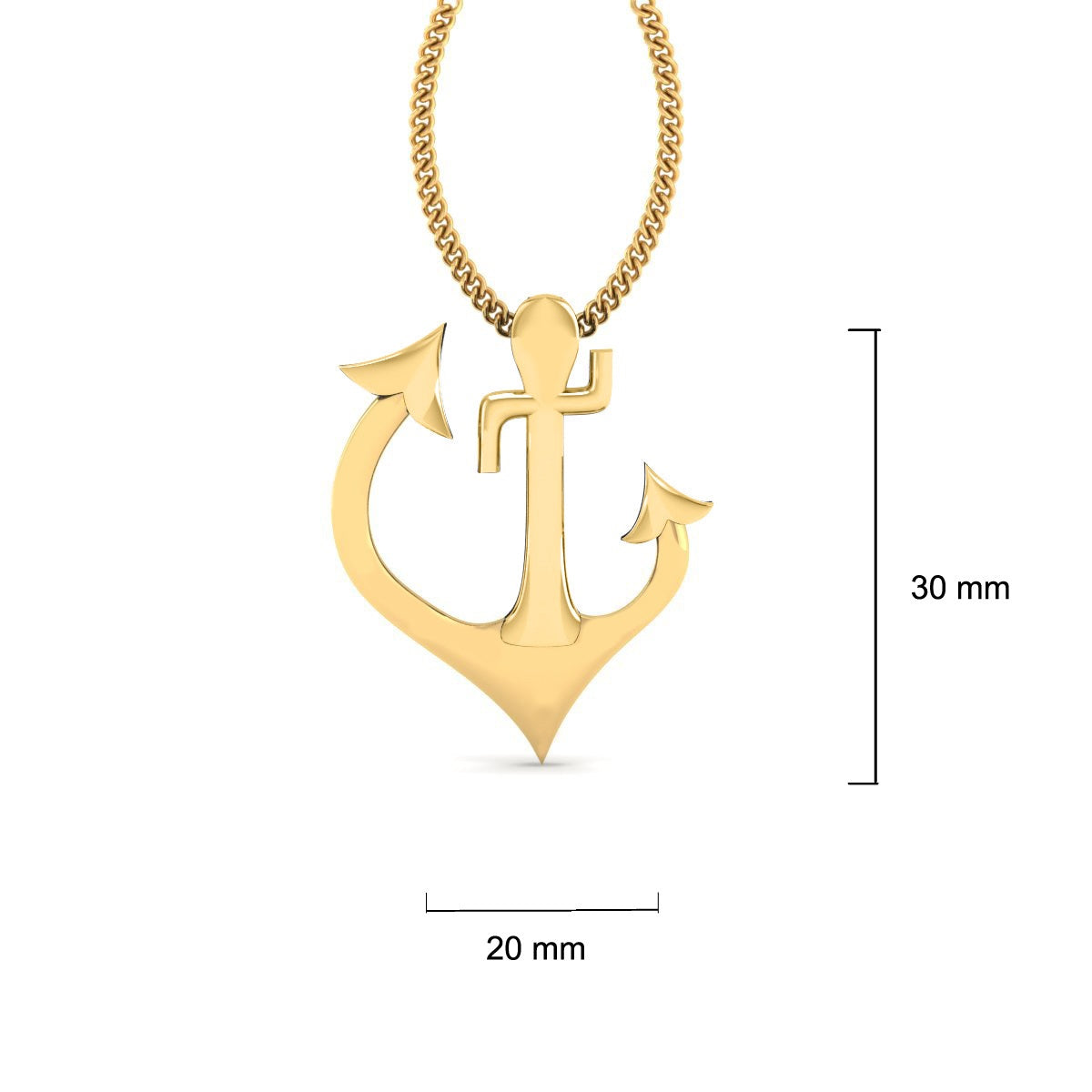 GOLD ANCHOR PENDANT