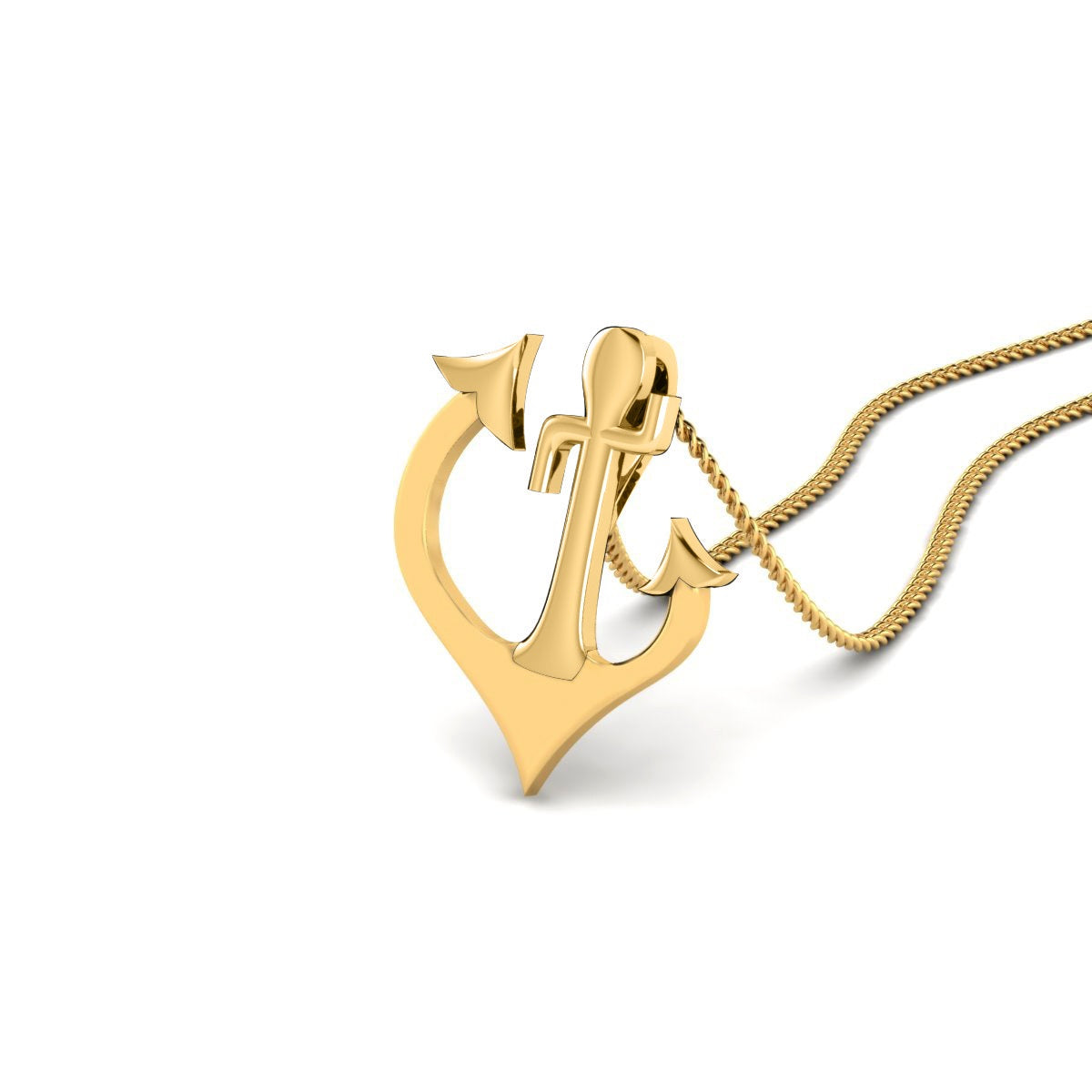 GOLD ANCHOR PENDANT