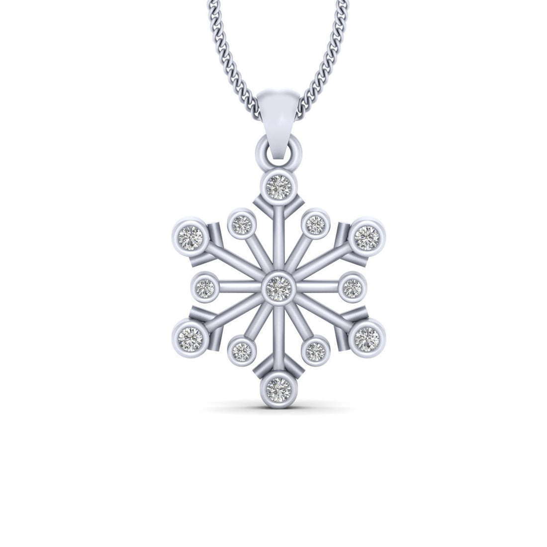 DIAMOND CHRISTMAS SNOWFLAKE PENDANT