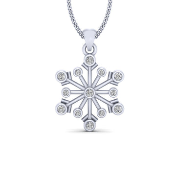 DIAMOND CHRISTMAS SNOWFLAKE PENDANT