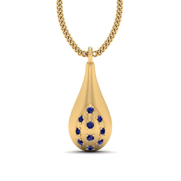 BLUE SAPPHIRE WEDDING PENDANT