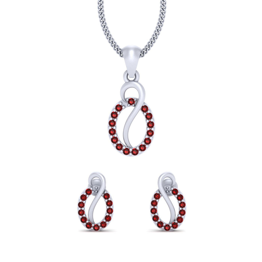 RED DIAMOND PENDANT SET