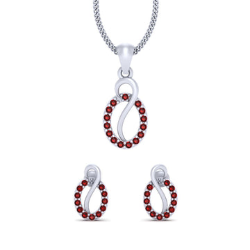 RED DIAMOND PENDANT SET