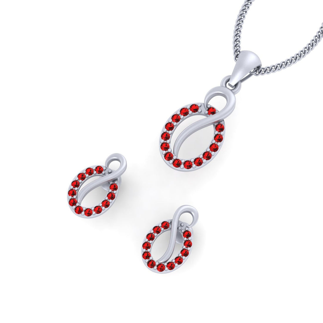 RED DIAMOND PENDANT SET