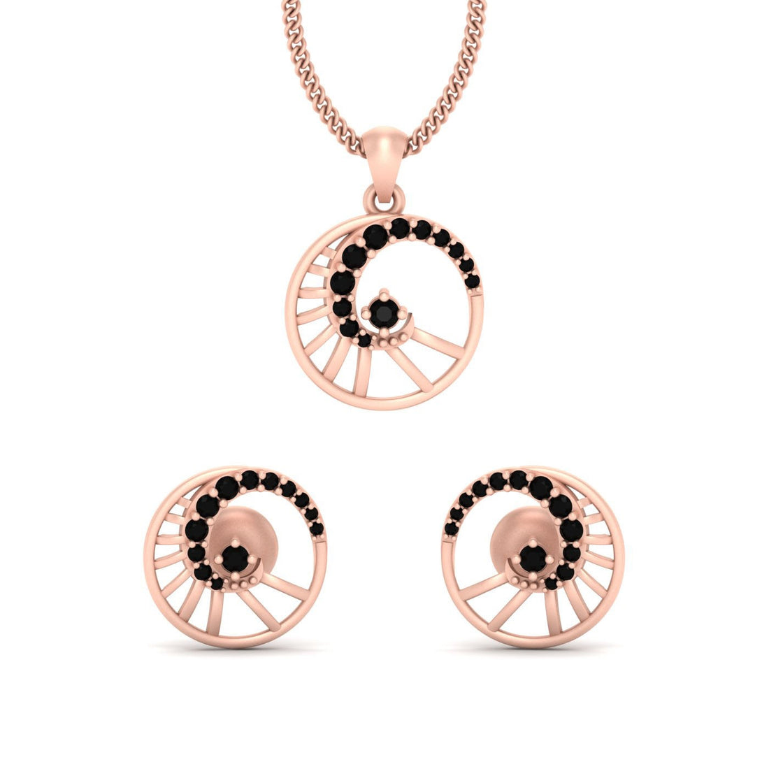 MESH PENDANT EARRINGS SET