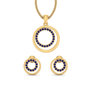 DOUBLE ROUND PENDANT SET