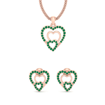 HEART LOCKET EARRINGS SET