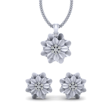 WAVY PENDANT EARRINGS SET
