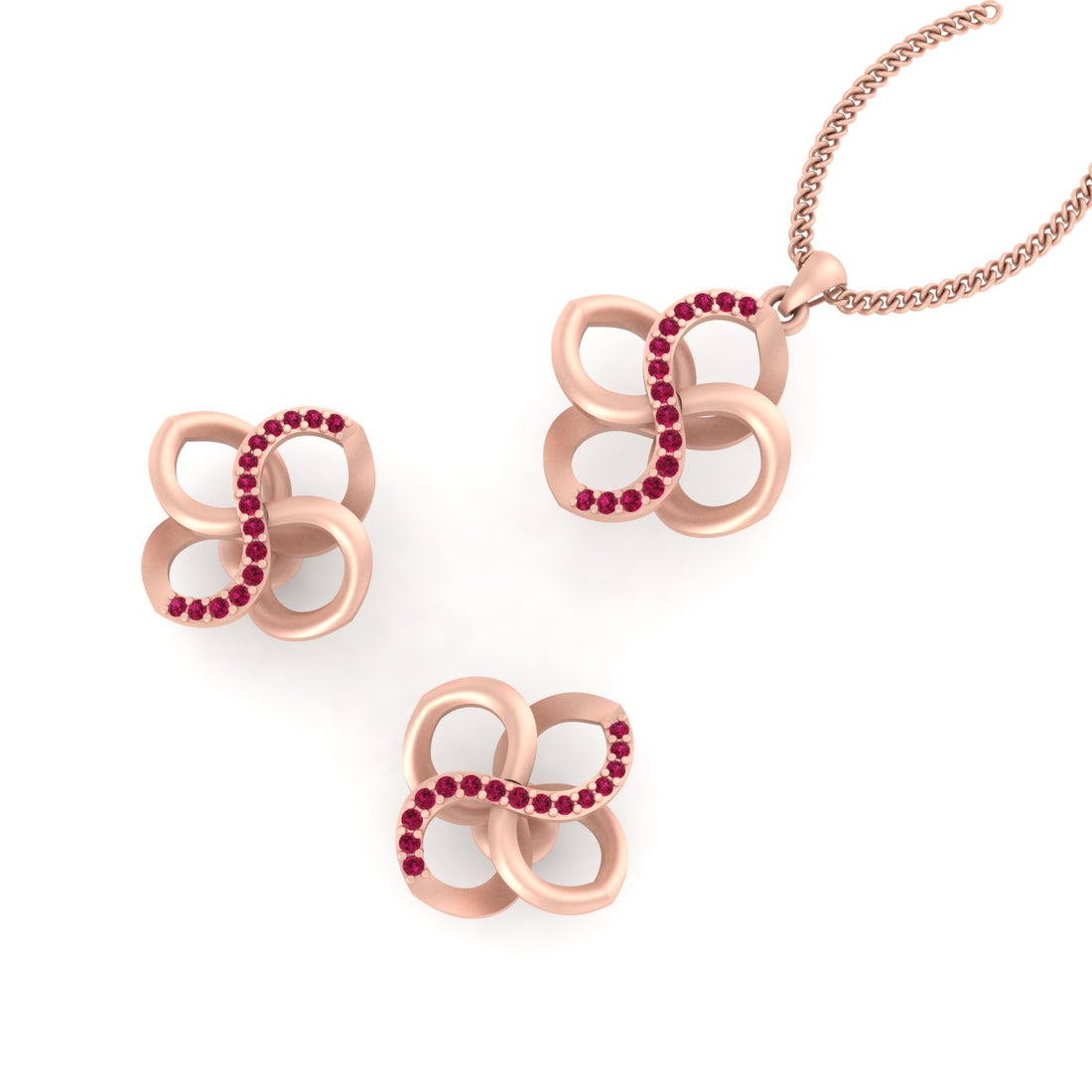 INFINITY LOCKET EARRINGS SET
