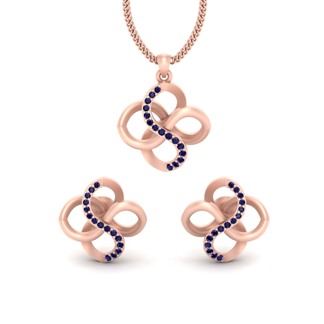 INTERTWINED INFINITY PENDANT SET