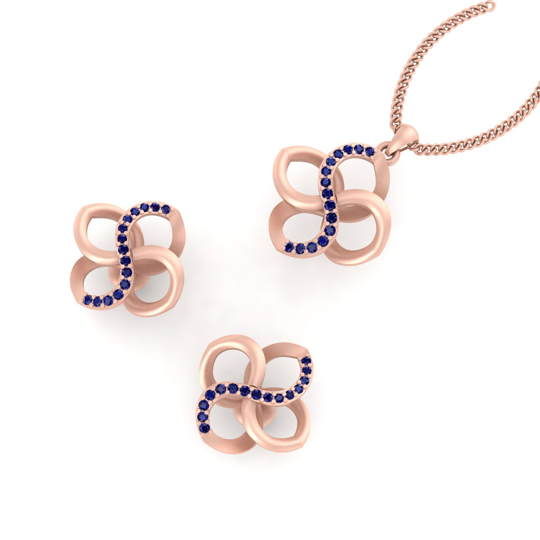 INTERTWINED INFINITY PENDANT SET