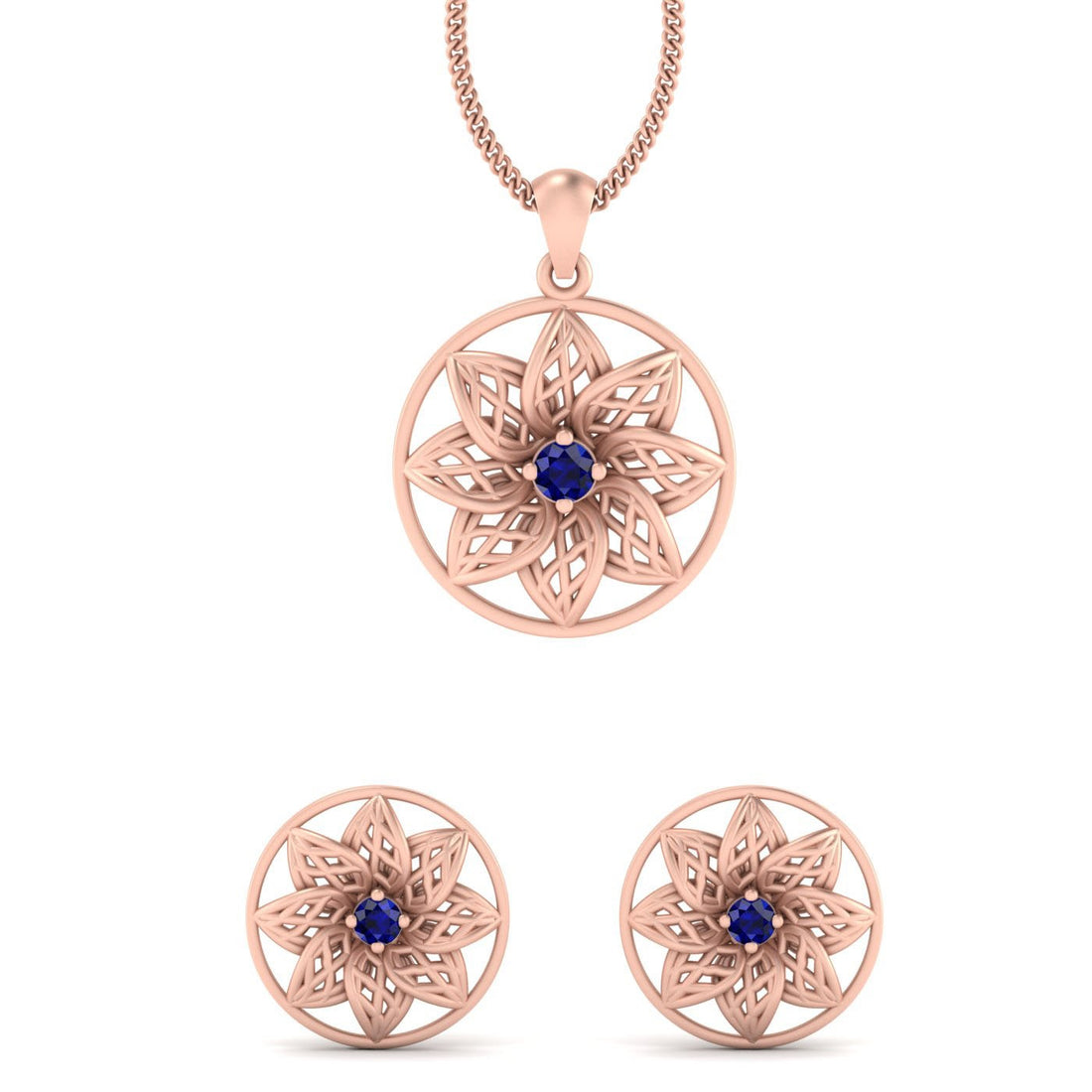 ROSE GOLD PENDANT EARRINGS