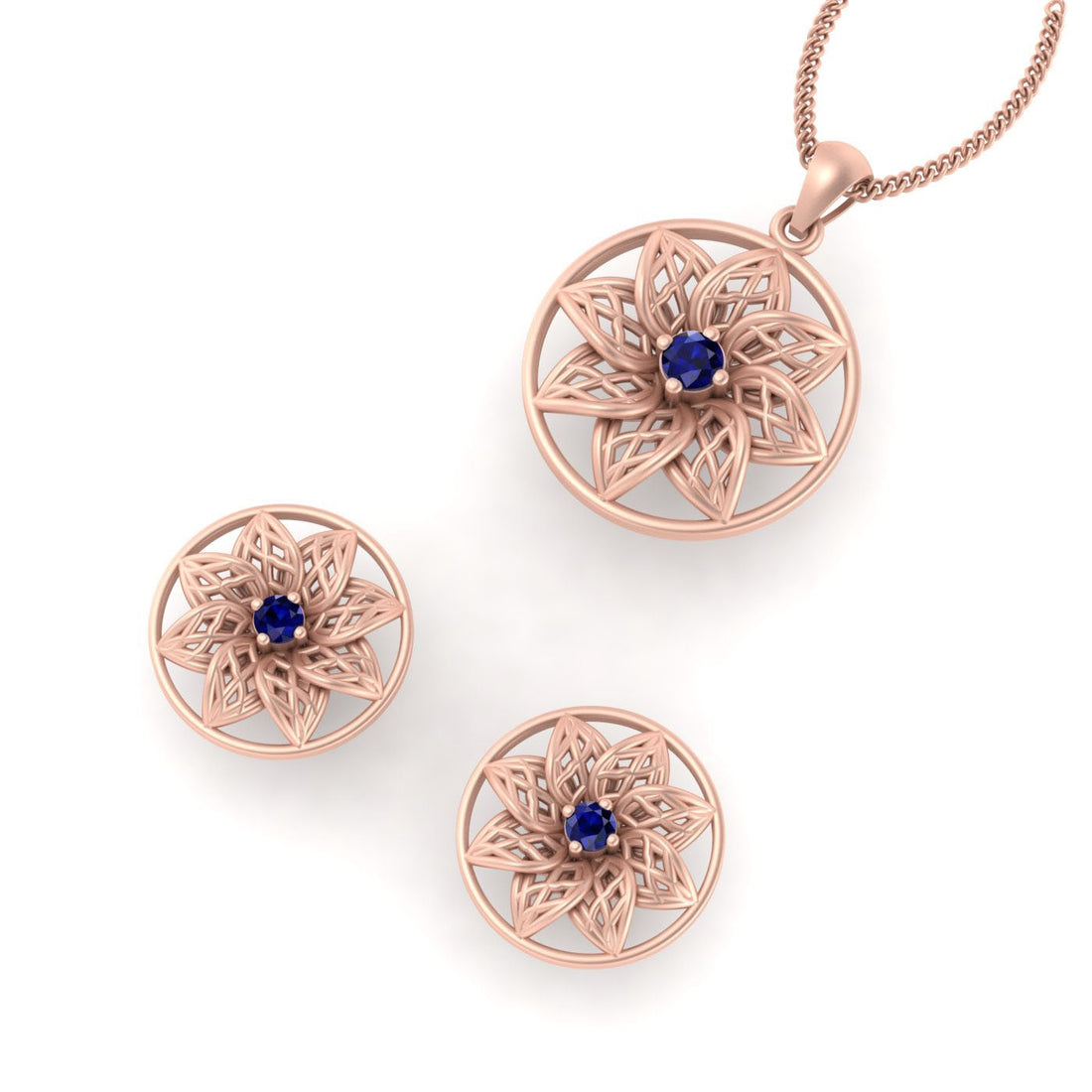 ROSE GOLD PENDANT EARRINGS