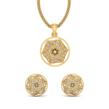 DIAMOND MESH PENDANT SET