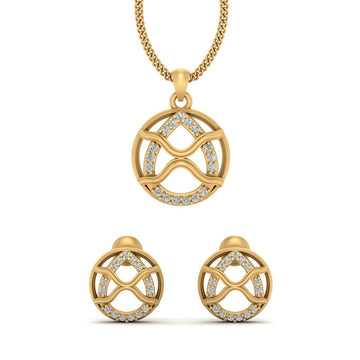 0.25CTTW DIAMOND PENDANT SET