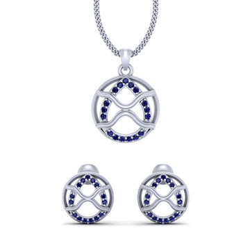 BLUE DIAMOND PENDANT EARRINGS