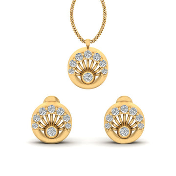 DIAMOND PENDANT EARRINGS GOLD