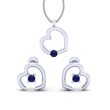 MINIMALIST HEART PENDANT EARRINGS SET