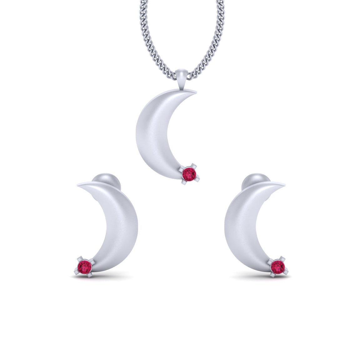 MOON PENDANT EARRINGS SET