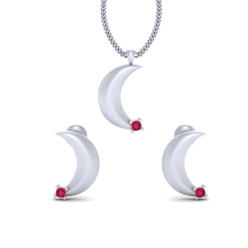 MOON PENDANT EARRINGS SET