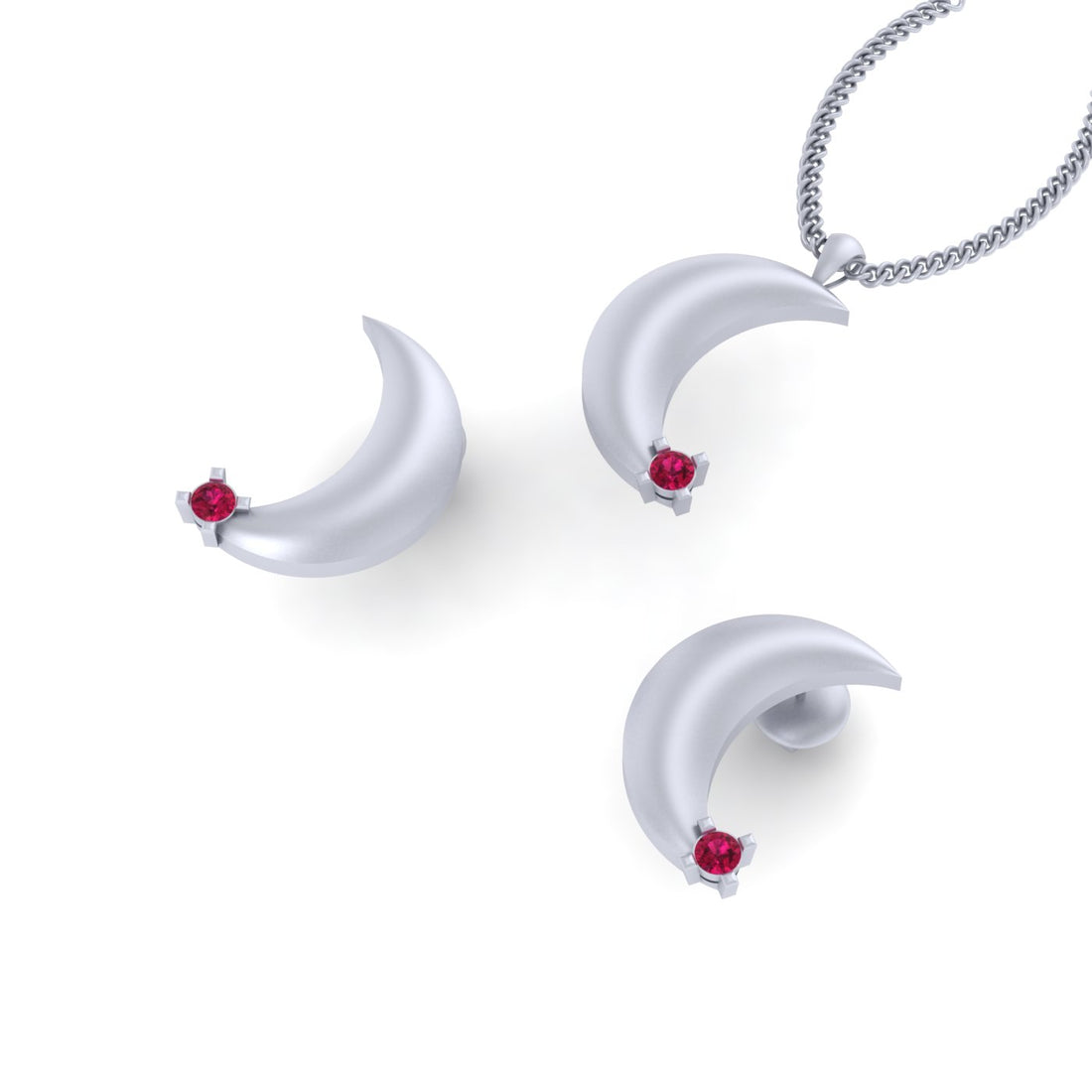 MOON PENDANT EARRINGS SET