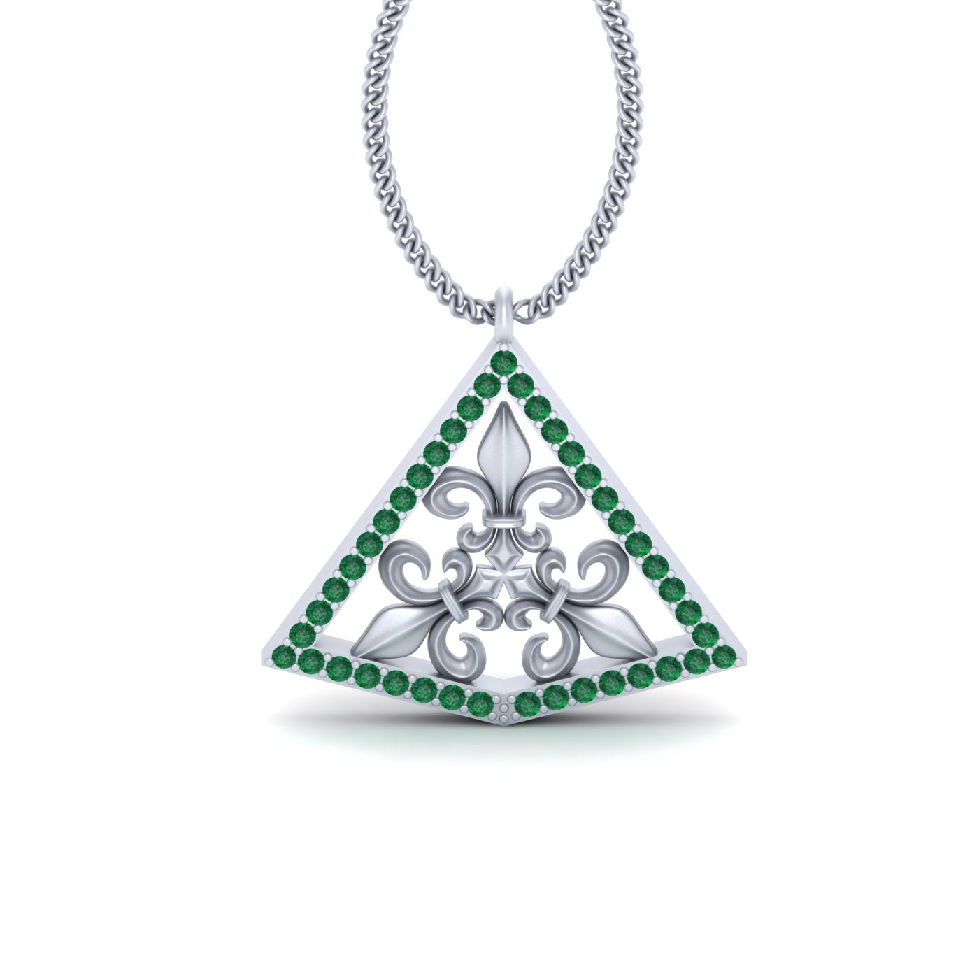 SILVER FLEUR DE LIS PENDANT