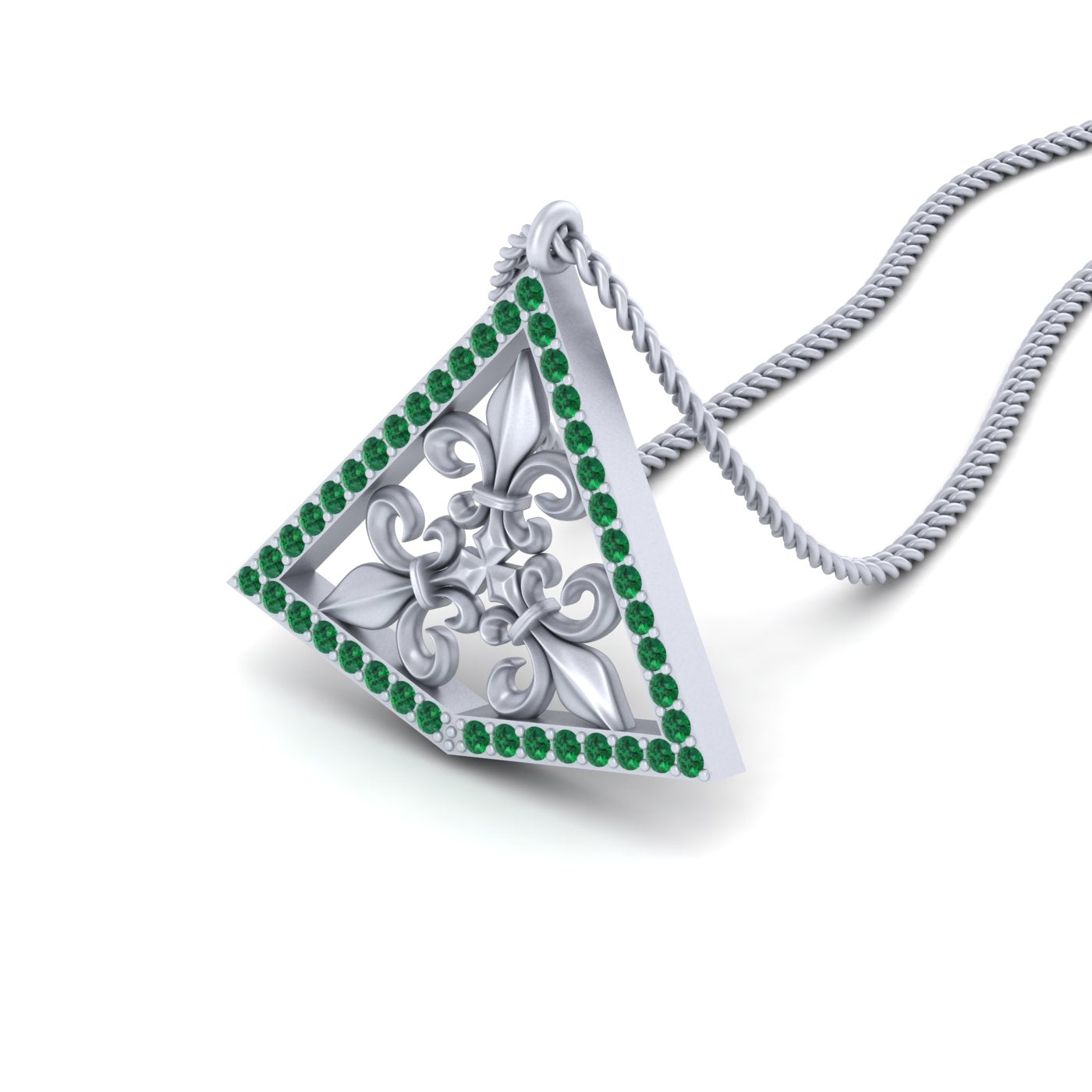 SILVER FLEUR DE LIS PENDANT
