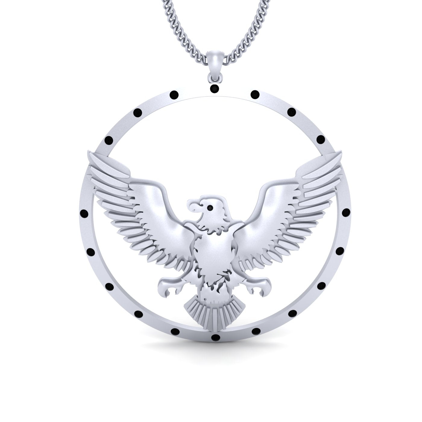 EAGLE PENDANT WHITE GOLD