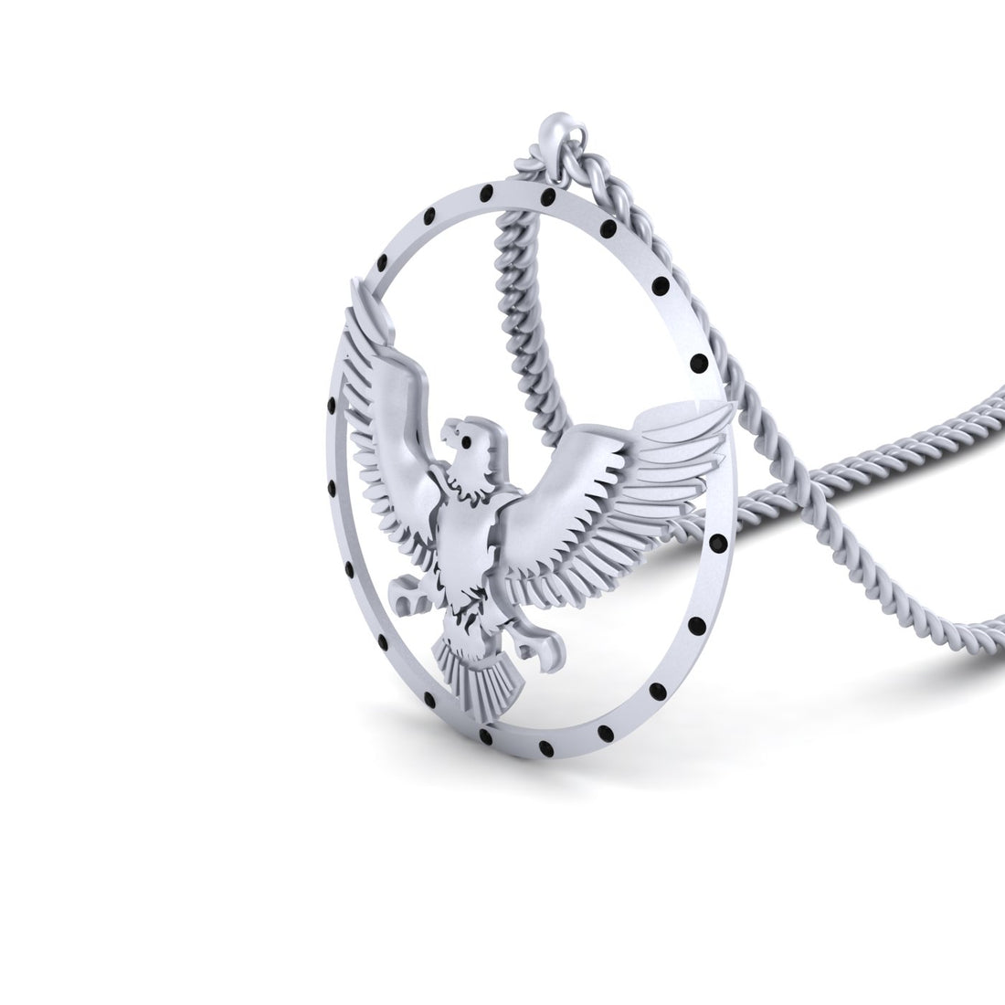 EAGLE PENDANT WHITE GOLD