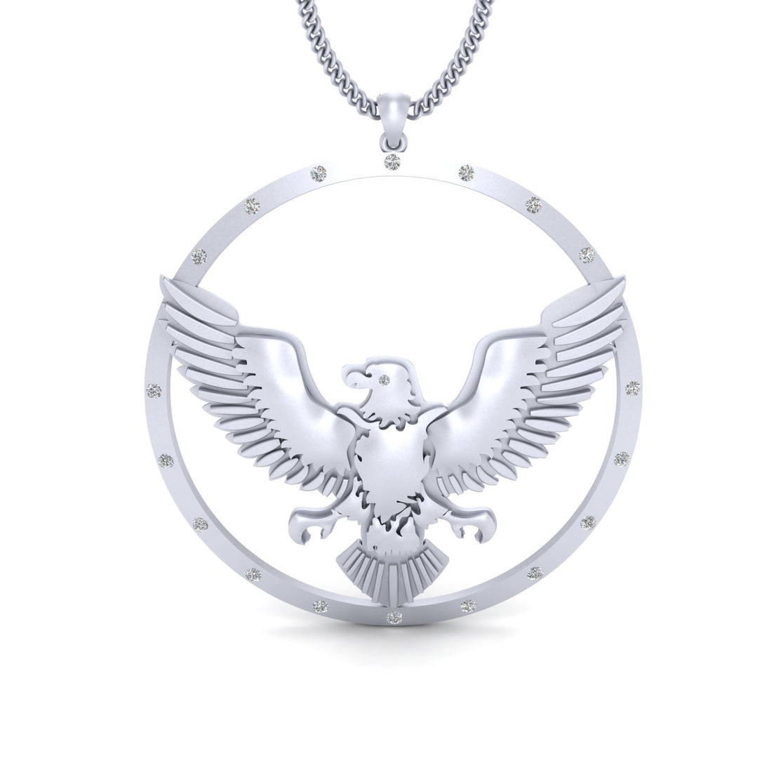 DIAMOND EAGLE PENDANT LOCKET