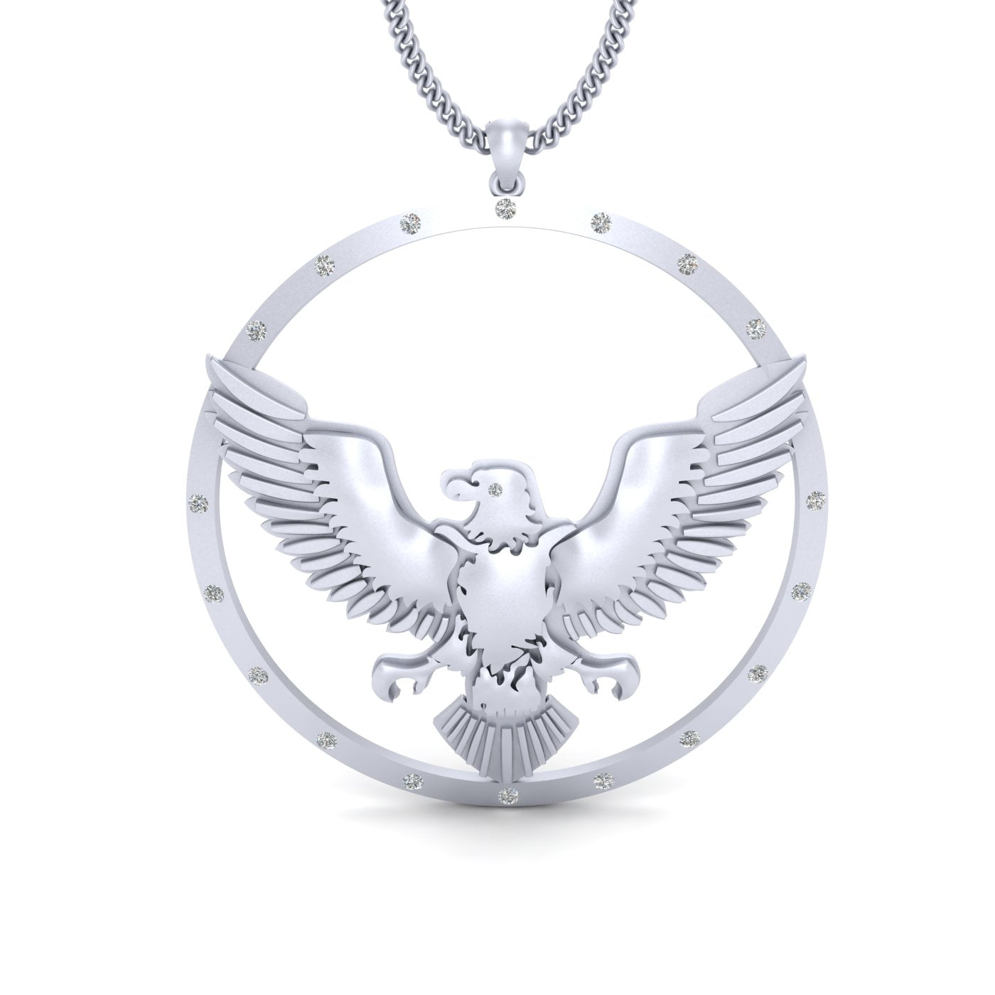 DIAMOND EAGLE PENDANT LOCKET