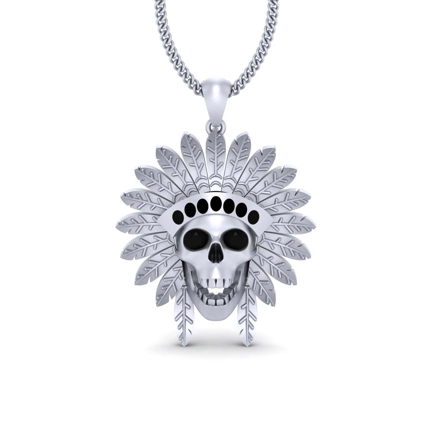 RED INDIAN SKULL PENDANT