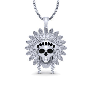 RED INDIAN SKULL PENDANT