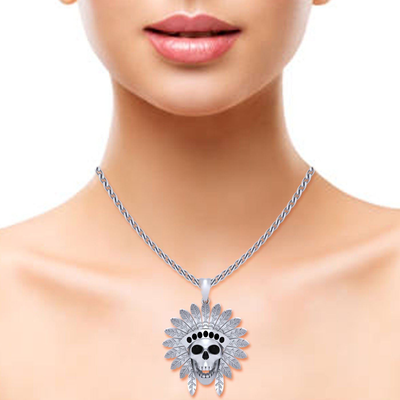 AMERICAN INDIAN SKULL PENDANT