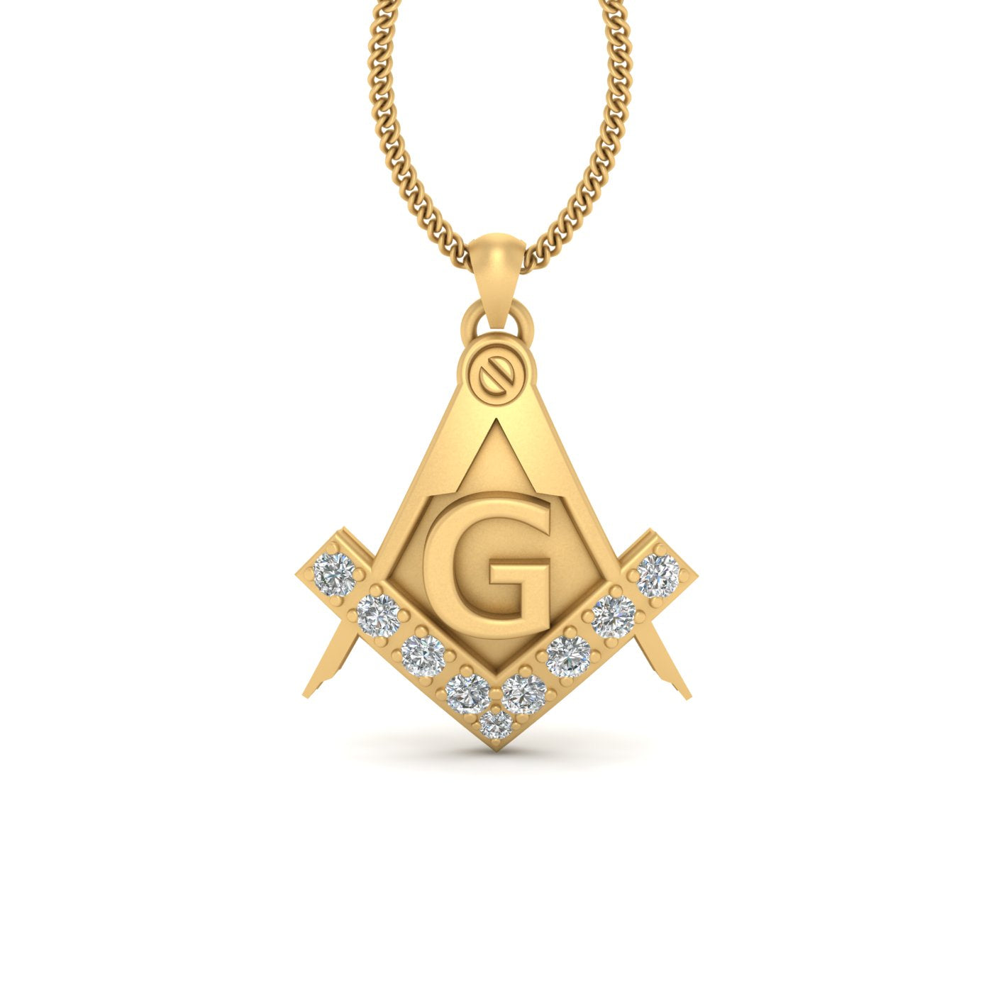 0.38CT DIAMOND MASONIC PENDANT