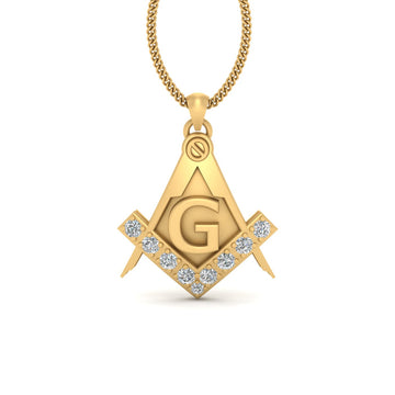 0.38CT DIAMOND MASONIC PENDANT