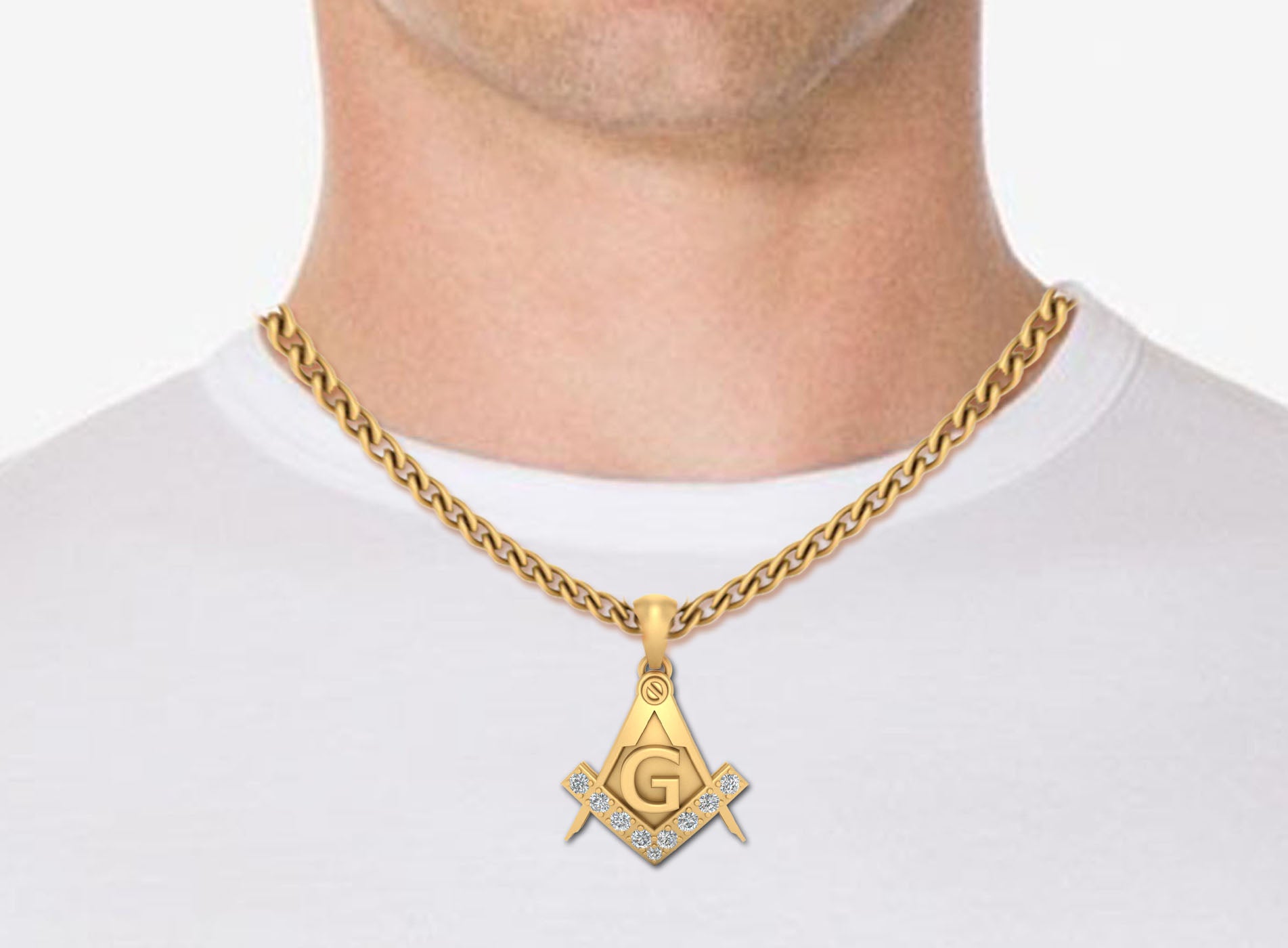 GOLD MASON PENDANT