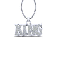 Silver KING Pendant Locket 0.80TCW Diamond King Locket Hip Hop