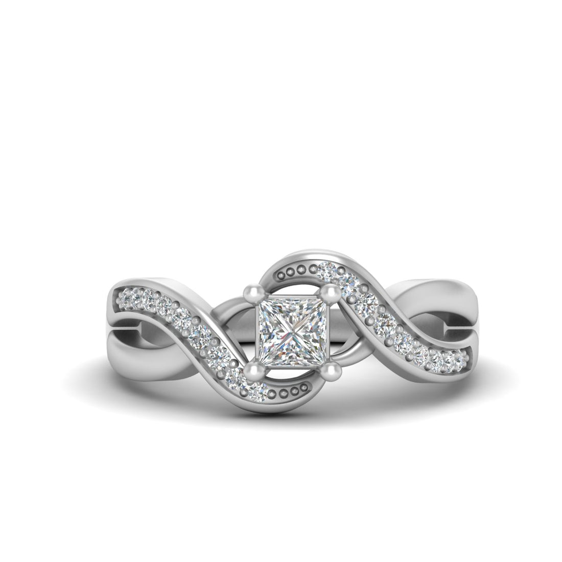 PRINCESS DIAMOND WEDDING RING
