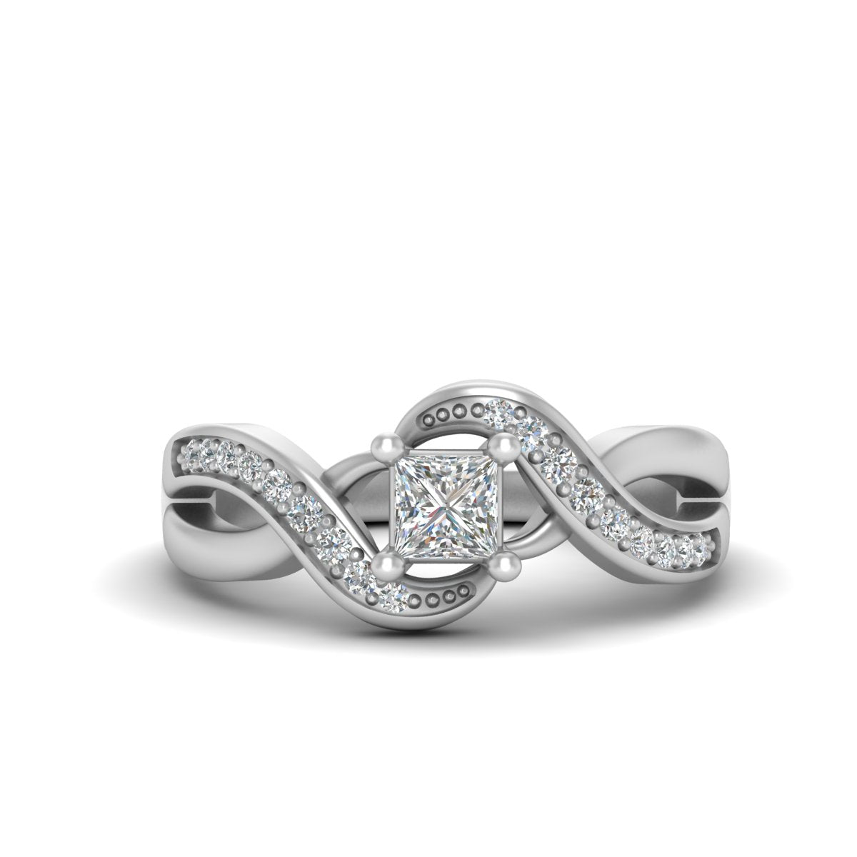 PRINCESS DIAMOND WEDDING RING