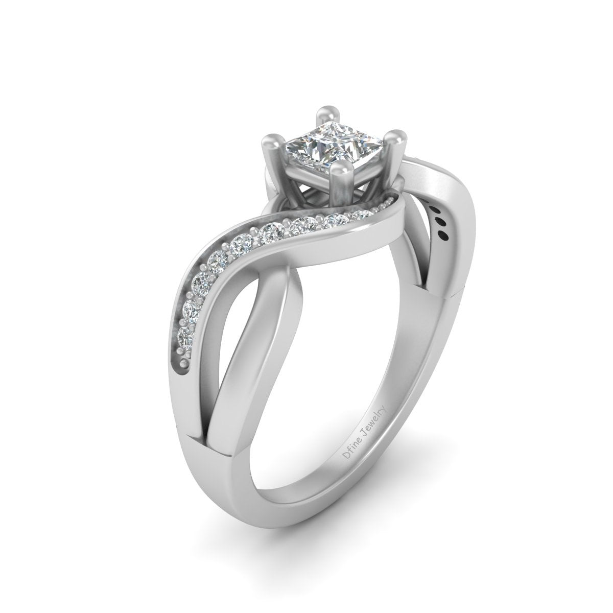 PRINCESS DIAMOND WEDDING RING